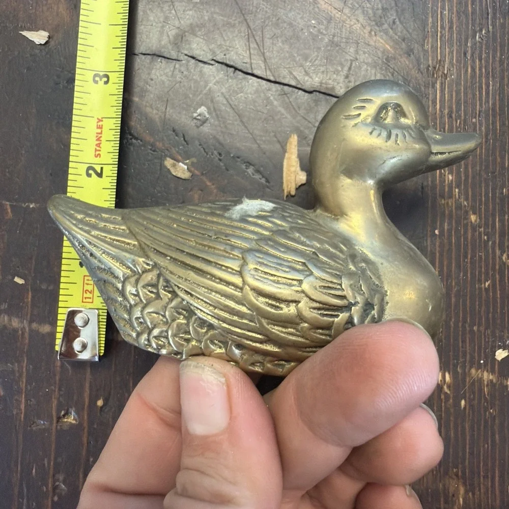 Brass Duck Sculpture